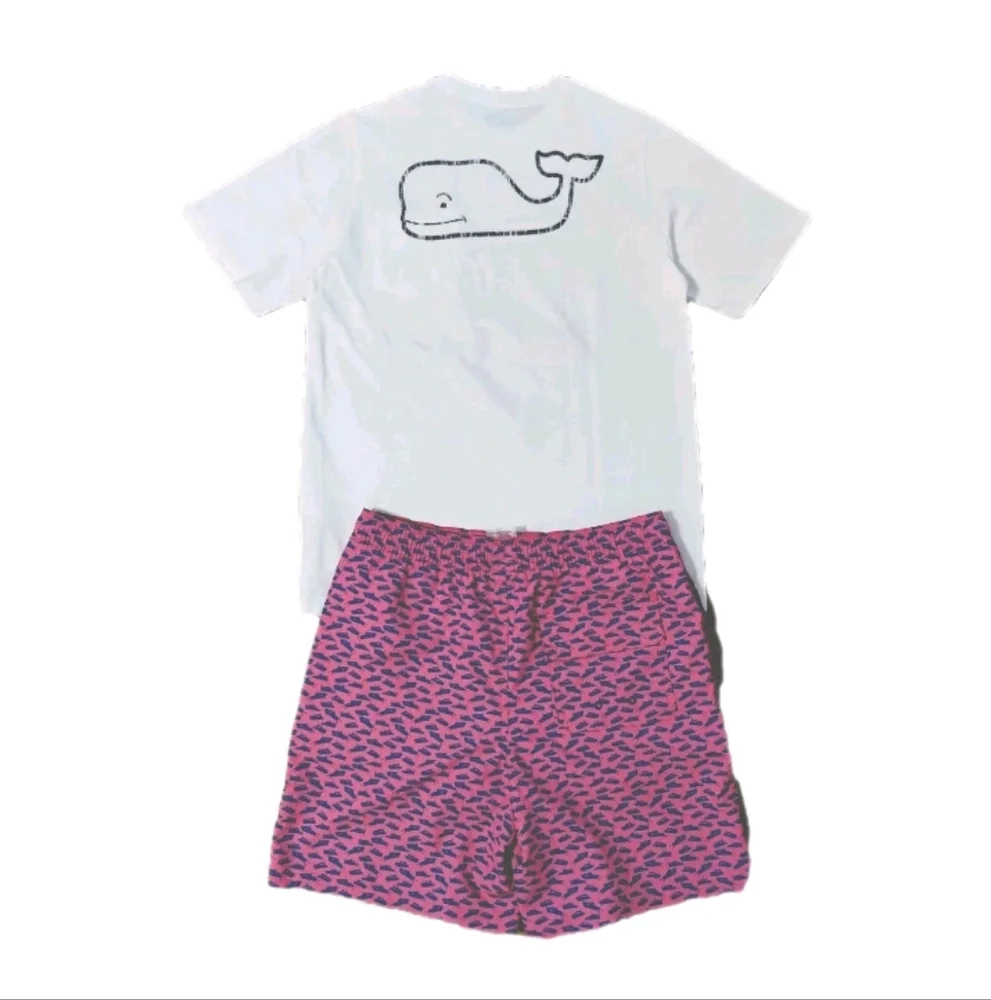 Vineyard Vines Kids T-shirt and Swim Shorts Set Size L (14-16)